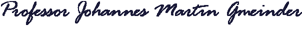 Professor Johannes Martin Gmeinder